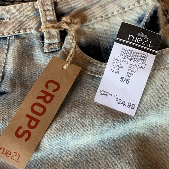 New Rue21 womens light wash distressed jeans juniors size 5/6 beachy coastal - Picture 9 of 15